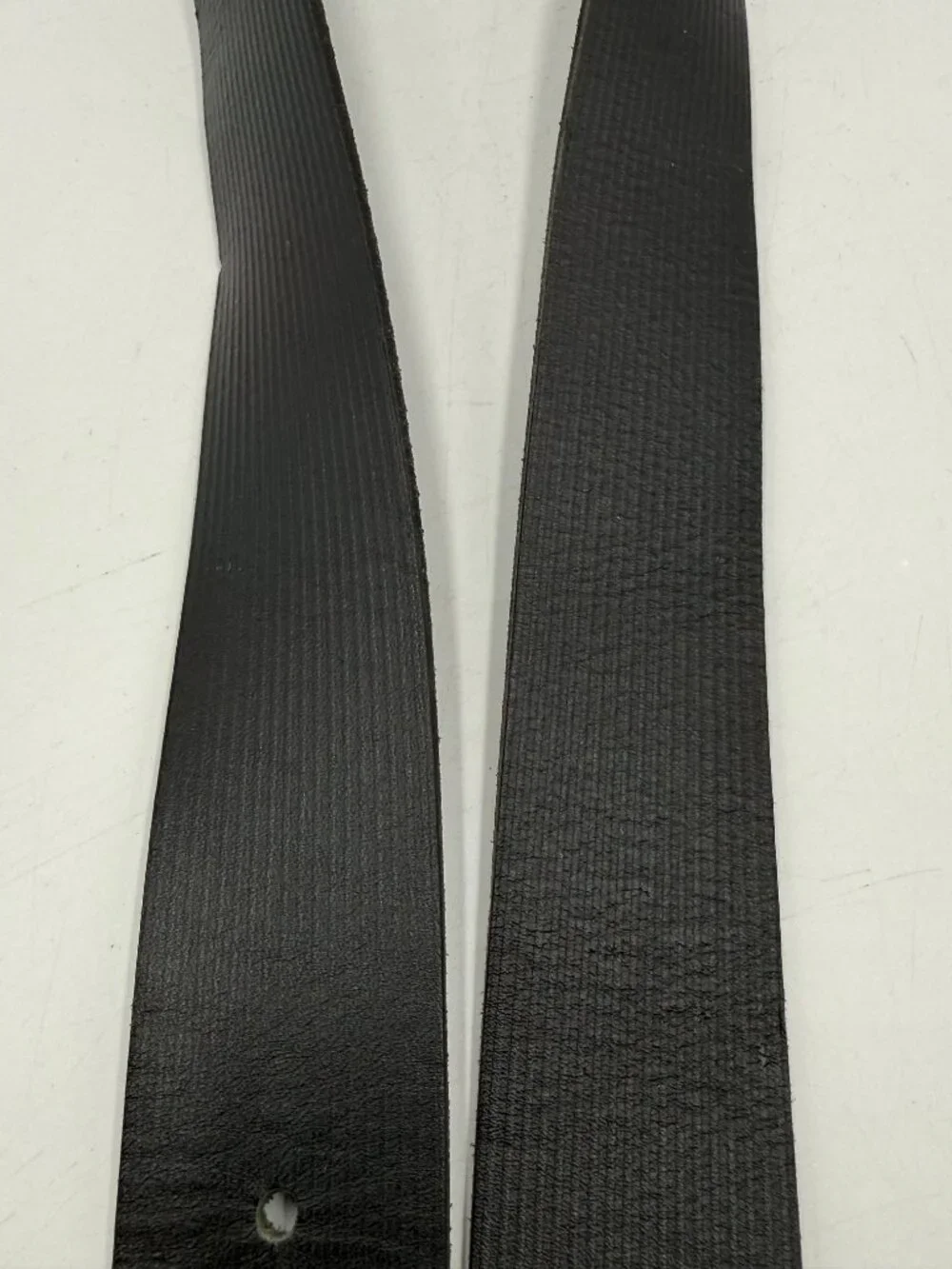 Velez Ribbed Textured Leather Belt Size 32 Black Dress Work 1.5